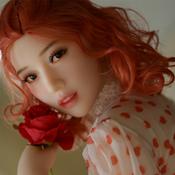 Red Wig New Silicone Full TPE Sex Love Doll Head Soft TPE Realistic Oral Silicone Sex Doll Head from automatic woman